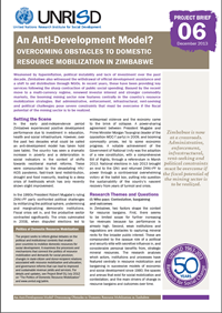 An Anti-Development Model? Overcoming Obstacles to Domestic Resource Mobilization in Zimbabwe (Project Brief)